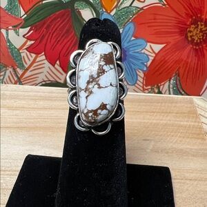 Wild horse Silver overlay/silver plated Ring Size 5 New